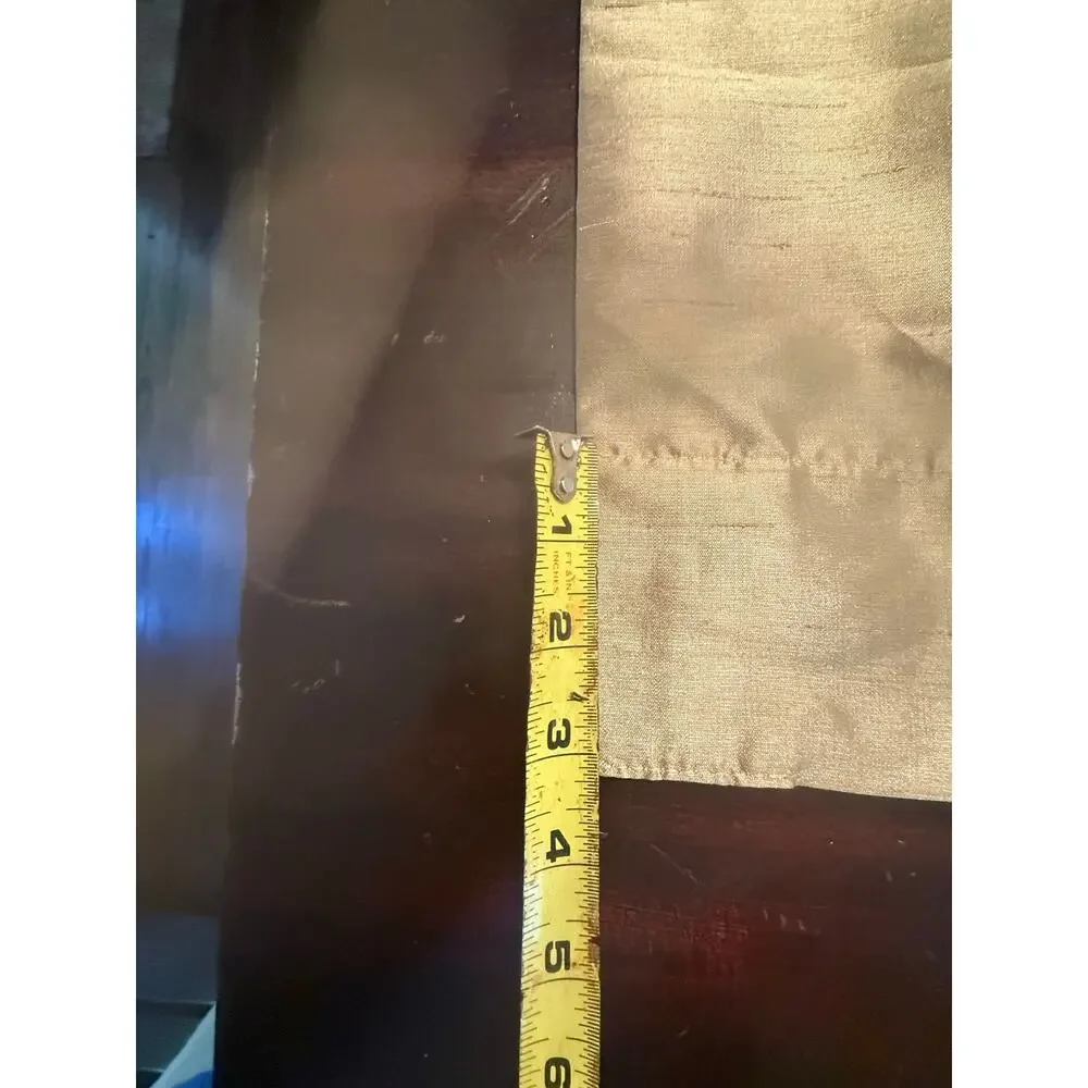 Faux Silk Champagne Gold Window Valances - 16x51 - Rod Pocket - Set of 4